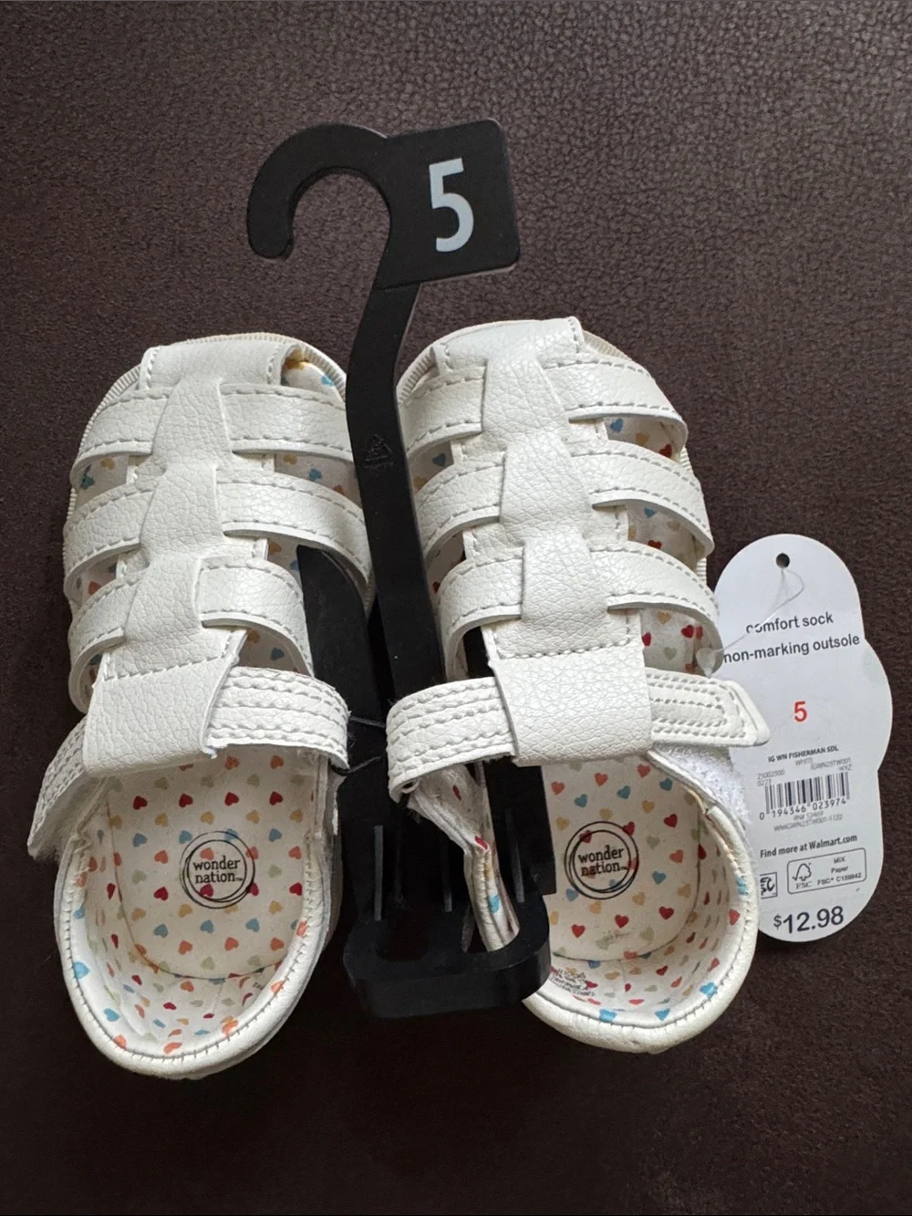 wonder nation White Baby/Toddler Girl Sandals - Size 5